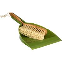 Set kehrschaufel wood & clean bambus grün - grün - 5five