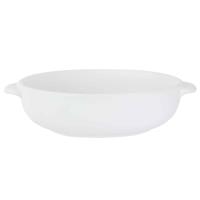 Cosy & Trendy 1x Witte serveerschalen van porselein 19,5 cm rond - Keuken/kookbenodigdheden - Tafel dekken - Serveerschalen - Salade serveren - Saladeschaaltjes