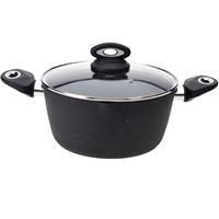 Zwarte braadpan met anti-aanbak laag 24 cm - Keukenbenodigdheden - Kookbenodigdheden - Koken - Vlees braden - Pannen - Aluminium braadpannen/stoofpotten/sudderpannen
