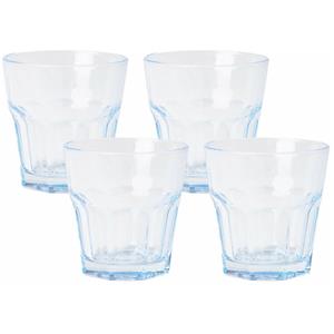 Benza Waterglas Sapglas - Tumbler - 8 X 8 Cm - 200ml - Blauw - 4 Stuks
