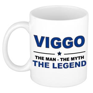 Bellatio Naam cadeau Viggo - The man, The myth the legend koffie mok / beker 300 ml - naam/namen mokken - Cadeau voor o.a verjaardag/ vaderdag/ pensioen/ geslaagd/ bedankt