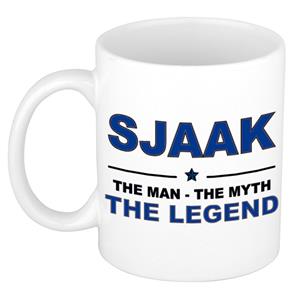 Bellatio Naam cadeau Sjaak - The man, The myth the legend koffie mok / beker 300 ml - naam/namen mokken - Cadeau voor o.a verjaardag/ vaderdag/ pensioen/ geslaagd/ bedankt