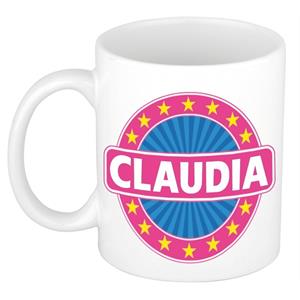 Bellatio Claudia naam koffie mok / beker 300 ml - namen mokken