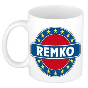 Bellatio Remko naam koffie mok / beker 300 ml - namen mokken