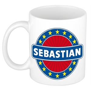 Bellatio Sebastian naam koffie mok / beker 300 ml - namen mokken