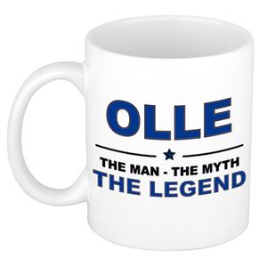 Bellatio Naam cadeau Olle - The man, The myth the legend koffie mok / beker 300 ml - naam/namen mokken - Cadeau voor o.a verjaardag/ vaderdag/ pensioen/ geslaagd/ bedankt