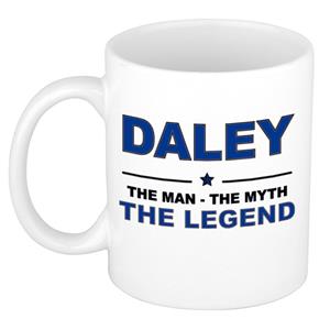 Bellatio Naam cadeau Daley - The man, The myth the legend koffie mok / beker 300 ml - naam/namen mokken - Cadeau voor o.a verjaardag/ vaderdag/ pensioen/ geslaagd/ bedankt