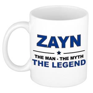 Bellatio Naam cadeau Zayn - The man, The myth the legend koffie mok / beker 300 ml - naam/namen mokken - Cadeau voor o.a verjaardag/ vaderdag/ pensioen/ geslaagd/ bedankt