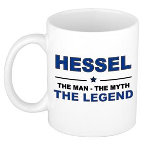 Bellatio Naam cadeau Hessel - The man, The myth the legend koffie mok / beker 300 ml - naam/namen mokken - Cadeau voor o.a verjaardag/ vaderdag/ pensioen/ geslaagd/ bedankt