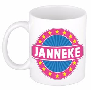 Bellatio Janneke naam koffie mok / beker 300 ml - namen mokken