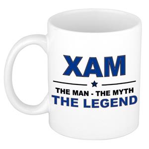 Bellatio Naam cadeau Xam - The man, The myth the legend koffie mok / beker 300 ml - naam/namen mokken - Cadeau voor o.a verjaardag/ vaderdag/ pensioen/ geslaagd/ bedankt