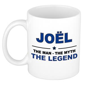 Bellatio Naam cadeau Joel - The man, The myth the legend koffie mok / beker 300 ml - naam/namen mokken - Cadeau voor o.a verjaardag/ vaderdag/ pensioen/ geslaagd/ bedankt