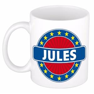 Bellatio Jules naam koffie mok / beker 300 ml - namen mokken