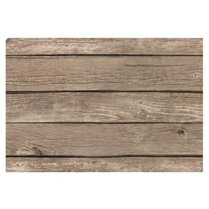 8x stuks placemats lichtbruine hout print 44 cm - Placemats/onderleggers tafeldecoratie - Tafel dekken