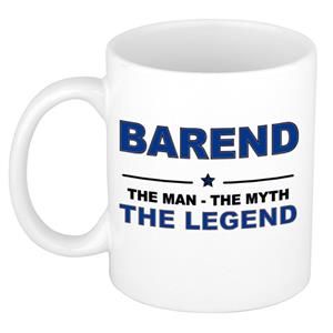 Bellatio Naam cadeau Barend - The man, The myth the legend koffie mok / beker 300 ml - naam/namen mokken - Cadeau voor o.a verjaardag/ vaderdag/ pensioen/ geslaagd/ bedankt