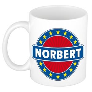 Bellatio Norbert naam koffie mok / beker 300 ml - namen mokken