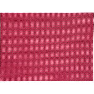 4x stuks Placemats rood/rode geweven/gevlochten 45 x 30 cm - Placemats/onderleggers tafeldecoratie - Tafel dekken
