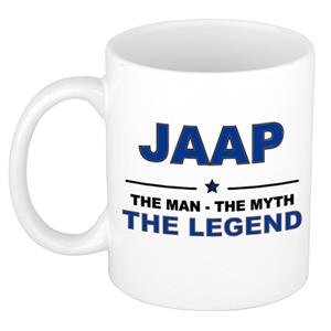 Bellatio Naam cadeau Jaap - The man, The myth the legend koffie mok / beker 300 ml - naam/namen mokken - Cadeau voor o.a verjaardag/ vaderdag/ pensioen/ geslaagd/ bedankt