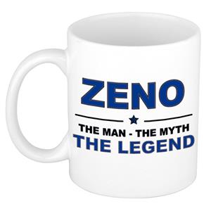 Bellatio Naam cadeau Zeno - The man, The myth the legend koffie mok / beker 300 ml - naam/namen mokken - Cadeau voor o.a verjaardag/ vaderdag/ pensioen/ geslaagd/ bedankt