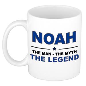 Bellatio Naam cadeau Noah - The man, The myth the legend koffie mok / beker 300 ml - naam/namen mokken - Cadeau voor o.a verjaardag/ vaderdag/ pensioen/ geslaagd/ bedankt