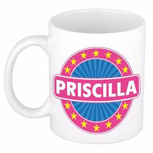 Bellatio Priscilla naam koffie mok / beker 300 ml - namen mokken