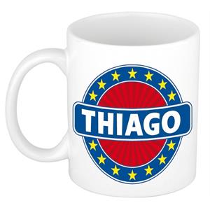 Bellatio Thiago naam koffie mok / beker 300 ml - namen mokken