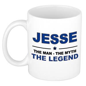 Bellatio Naam cadeau Jesse - The man, The myth the legend koffie mok / beker 300 ml - naam/namen mokken - Cadeau voor o.a verjaardag/ vaderdag/ pensioen/ geslaagd/ bedankt