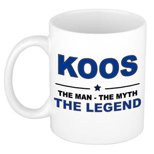 Bellatio Naam cadeau Koos - The man, The myth the legend koffie mok / beker 300 ml - naam/namen mokken - Cadeau voor o.a verjaardag/ vaderdag/ pensioen/ geslaagd/ bedankt