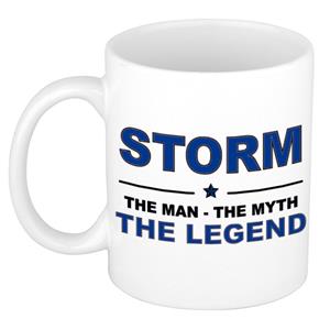 Bellatio Naam cadeau Storm - The man, The myth the legend koffie mok / beker 300 ml - naam/namen mokken - Cadeau voor o.a verjaardag/ vaderdag/ pensioen/ geslaagd/ bedankt