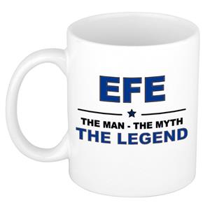 Bellatio Naam cadeau Efe - The man, The myth the legend koffie mok / beker 300 ml - naam/namen mokken - Cadeau voor o.a verjaardag/ vaderdag/ pensioen/ geslaagd/ bedankt