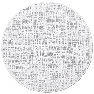 Zeller 4x Ronde placemats glanzend wit 38 cm -  - Keukenbenodigdheden - Tafeldecoratie - Borden onderleggers van kunststof