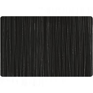 Zeller 4x Rechthoekige placemats metallic zwart 30 x 45 cm -  - Tafeldecoratie - Borden onderleggers van kunststof