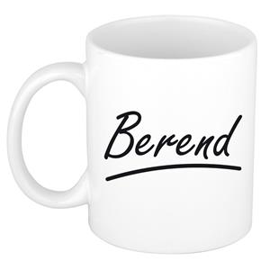 Bellatio Berend naam cadeau mok / beker met sierlijke letters - Cadeau collega/ vaderdag/ verjaardag of persoonlijke voornaam mok werknemers