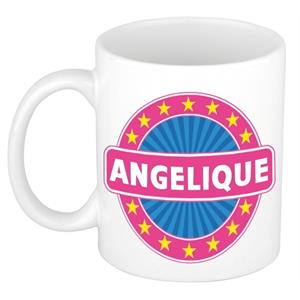 Bellatio Angelique naam koffie mok / beker 300 ml - namen mokken