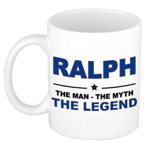 Bellatio Naam cadeau Ralph - The man, The myth the legend koffie mok / beker 300 ml - naam/namen mokken - Cadeau voor o.a verjaardag/ vaderdag/ pensioen/ geslaagd/ bedankt