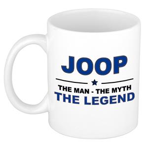 Bellatio Naam cadeau Joop - The man, The myth the legend koffie mok / beker 300 ml - naam/namen mokken - Cadeau voor o.a verjaardag/ vaderdag/ pensioen/ geslaagd/ bedankt