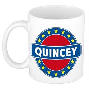 Bellatio Quincey naam koffie mok / beker 300 ml - namen mokken