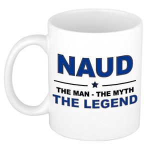 Bellatio Naam cadeau Naud - The man, The myth the legend koffie mok / beker 300 ml - naam/namen mokken - Cadeau voor o.a verjaardag/ vaderdag/ pensioen/ geslaagd/ bedankt