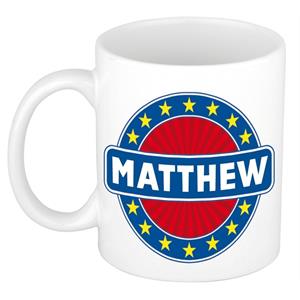 Bellatio Matthew naam koffie mok / beker 300 ml - namen mokken