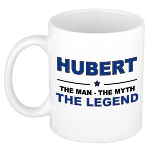 Bellatio Naam cadeau Hubert - The man, The myth the legend koffie mok / beker 300 ml - naam/namen mokken - Cadeau voor o.a verjaardag/ vaderdag/ pensioen/ geslaagd/ bedankt