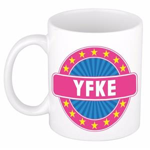 Bellatio Yfke naam koffie mok / beker 300 ml - namen mokken