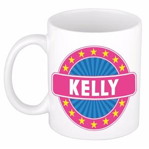 Bellatio Kelly naam koffie mok / beker 300 ml - namen mokken