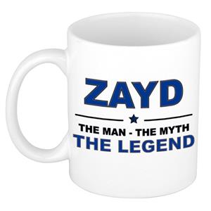 Bellatio Naam cadeau Zayd - The man, The myth the legend koffie mok / beker 300 ml - naam/namen mokken - Cadeau voor o.a verjaardag/ vaderdag/ pensioen/ geslaagd/ bedankt