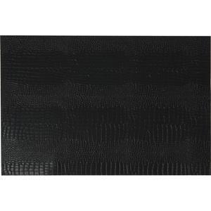 Excellent Houseware 1x Rechthoekige placemats zwart slangenhuid - Kunststof - 45 x 30 cm - Onderleggers