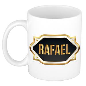 Bellatio Rafael naam cadeau mok / beker met gouden embleem - kado verjaardag/ vaderdag/ pensioen/ geslaagd/ bedankt