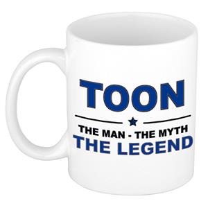 Bellatio Naam cadeau Toon - The man, The myth the legend koffie mok / beker 300 ml - naam/namen mokken - Cadeau voor o.a verjaardag/ vaderdag/ pensioen/ geslaagd/ bedankt