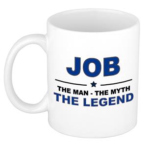 Bellatio Naam cadeau Job - The man, The myth the legend koffie mok / beker 300 ml - naam/namen mokken - Cadeau voor o.a verjaardag/ vaderdag/ pensioen/ geslaagd/ bedankt