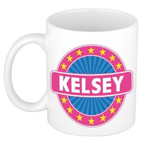 Bellatio Kelsey naam koffie mok / beker 300 ml - namen mokken