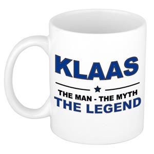 Bellatio Naam cadeau Klaas - The man, The myth the legend koffie mok / beker 300 ml - naam/namen mokken - Cadeau voor o.a verjaardag/ vaderdag/ pensioen/ geslaagd/ bedankt