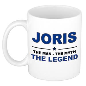 Bellatio Naam cadeau Joris - The man, The myth the legend koffie mok / beker 300 ml - naam/namen mokken - Cadeau voor o.a verjaardag/ vaderdag/ pensioen/ geslaagd/ bedankt